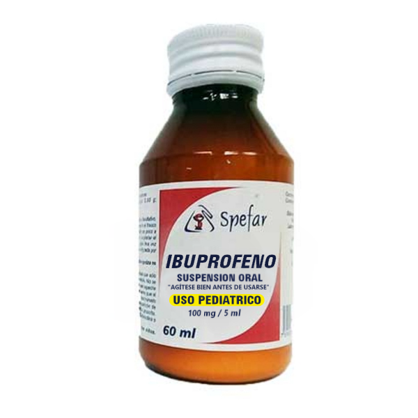 Ibuprofeno Jarabe Pediátrico 100Mg/5Ml X 60Ml Spefar
