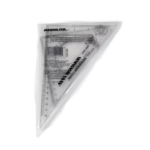 Barrilito Juego De Escuadras 20 Cm X 2 Piezas.