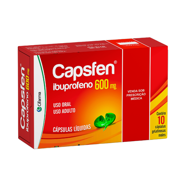 Capsfen Ibuprofeno 600Mg X 10 Cápsulas Líquidas/Blandas Cifarma