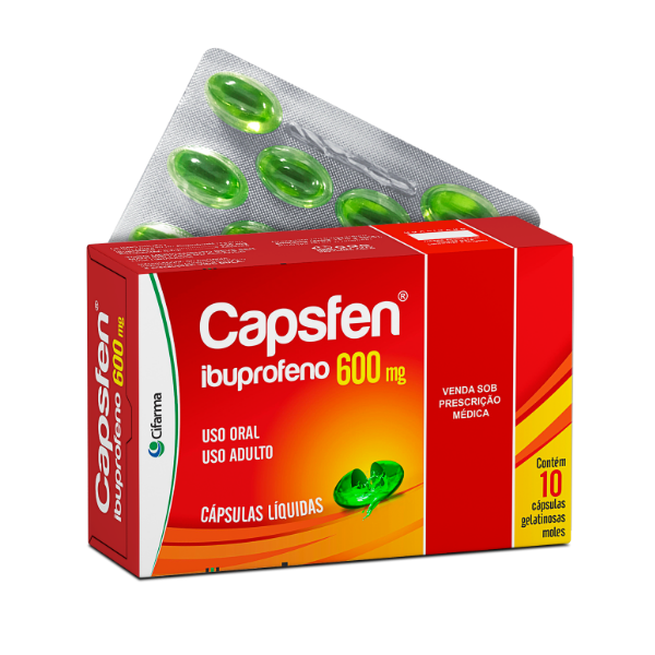 Capsfen Ibuprofeno 600Mg X 10 Cápsulas Líquidas/Blandas Cifarma - Imagen 2