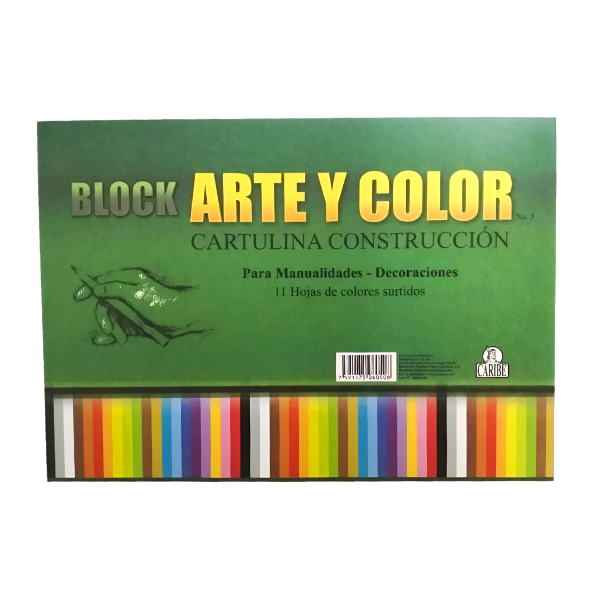 Caribe Block Arte Y Color Cartulina X 11Hojas