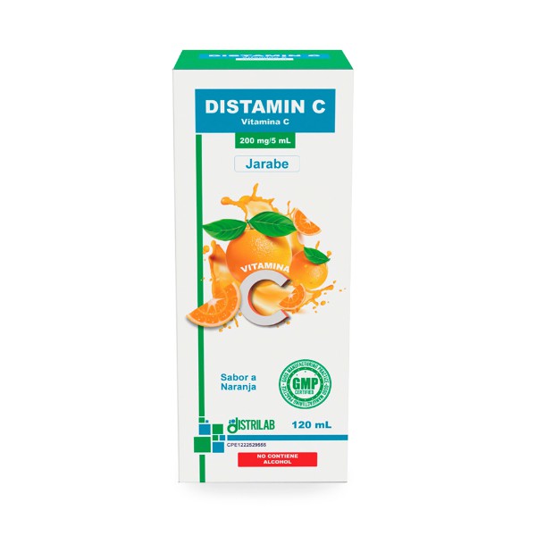 Distamin C Vitamina C Jarabe 200Mg/5Ml X 120Ml Distrilab