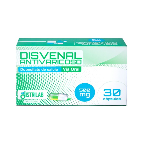 Disvenal Dobesilato De Calcio 500Mg X 30 Cápsulas Distrilab