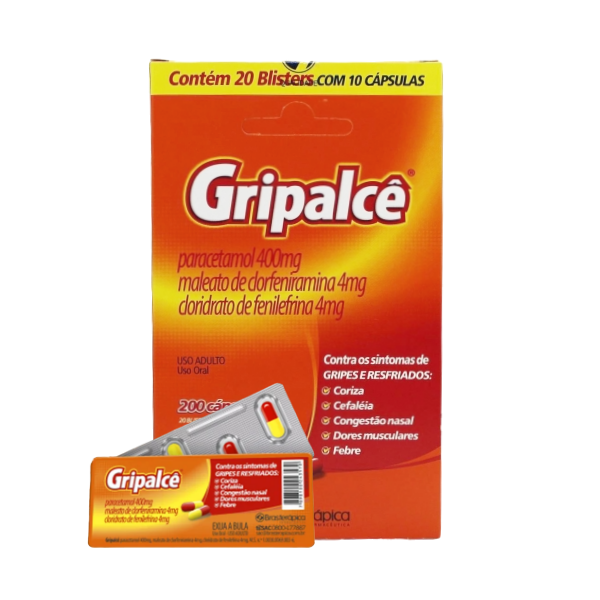 Gripalce Clorfeniramina+Fenilefrina+Paracetamol X 10 Cápsulas De Dispensador Brasterapica