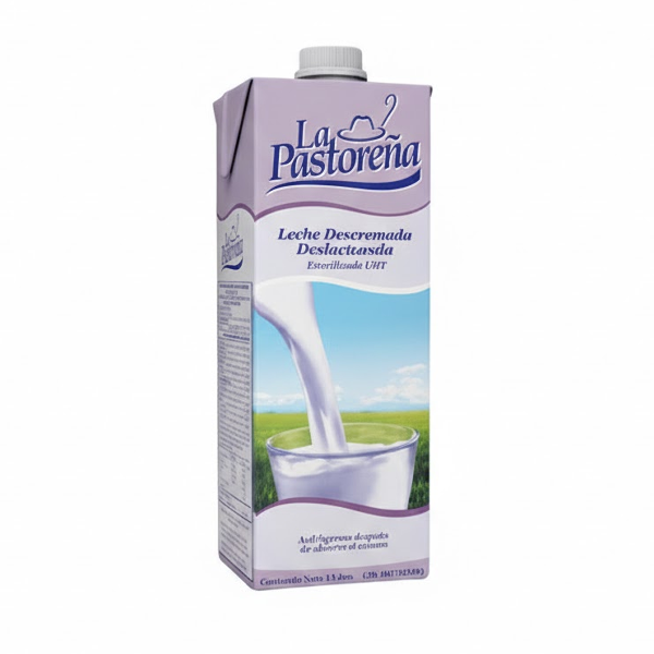 La Pastoreña Leche Descremada y Deslactosada Uht 1Lt.