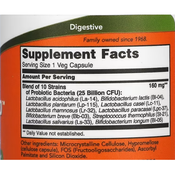 Probiotic-10 25 Billion X 50 Cápsulas Now - Imagen 3