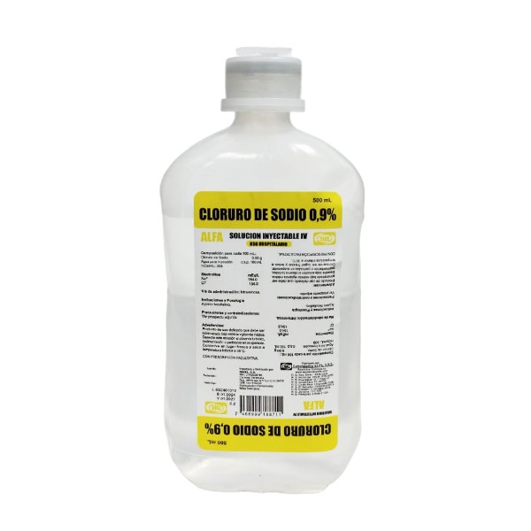 Solucion Cloruro-Sodio Al 0.9% 500Ml Alfa