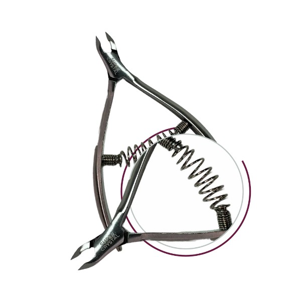 Super Crystal Corta Cutículas Profesional Titanium Satinado Cuchilla 5 mm