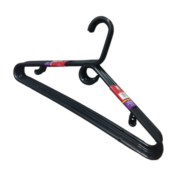 Alfa Hogar Set.6 Piezas Ganchos Para Ropa Negro 2078