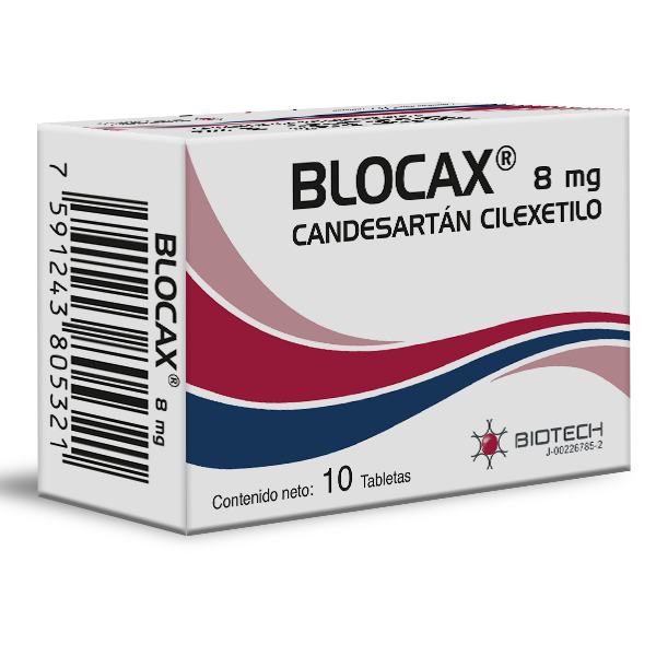 Blocax Candesartán 8Mg X 10 Tabletas Biotech