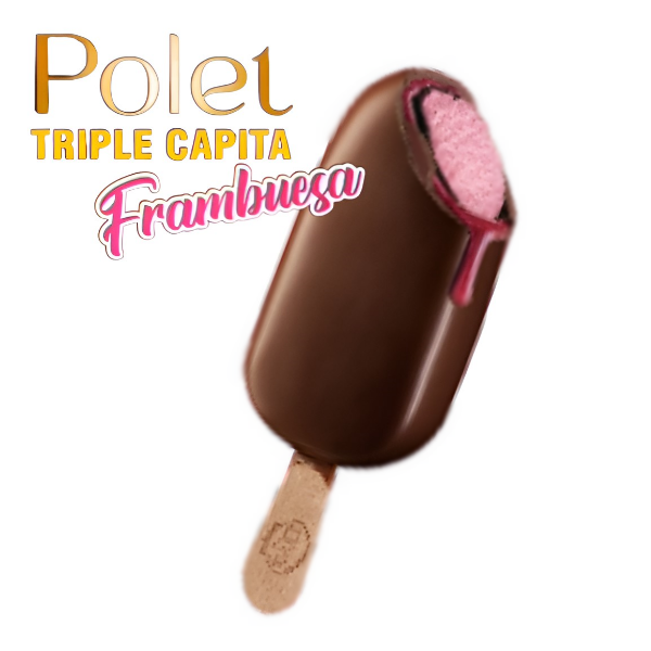 Cali Helado Paleta Polet Triple Capita  Frambuesa