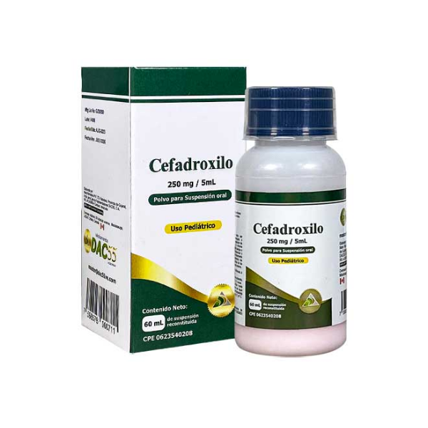 Cefadroxilo Suspensión Polvo 250Mg/5Ml X 60Ml Dac55