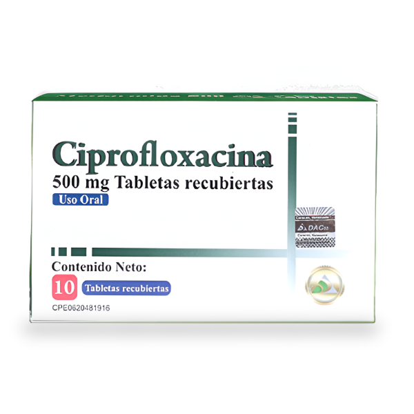 Ciprofloxacino 500Mg X 10 Tabletas Dac55