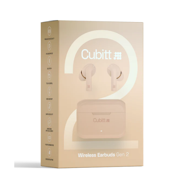 Cubitt True Wireless Audifono Gen 2. Cteg2-9 Toasted Almond