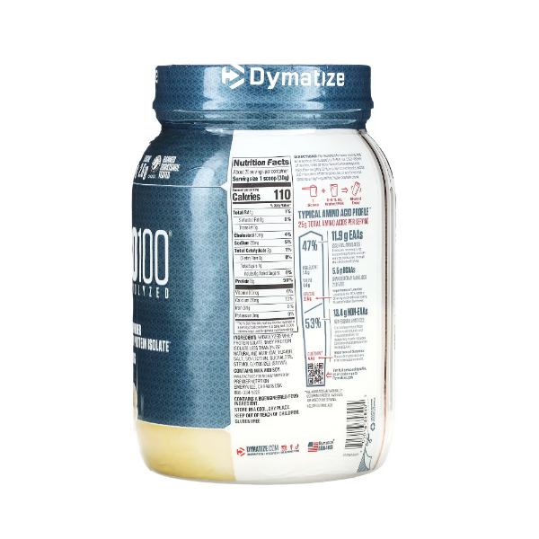 Dymatize Isolate Whey Protein Iso100 Gourmet Vainilla Polvo X610Gr - Imagen 2