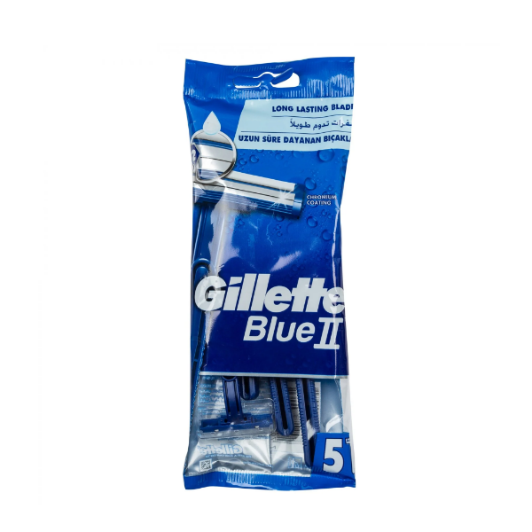 Gillette Afeitadora Blue Ii Plus 2 Hojillas  X5 Unidades