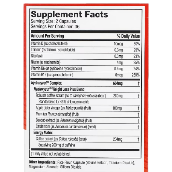Hydroxycut Original X 72 Cápsulas Health Sciences - Imagen 4