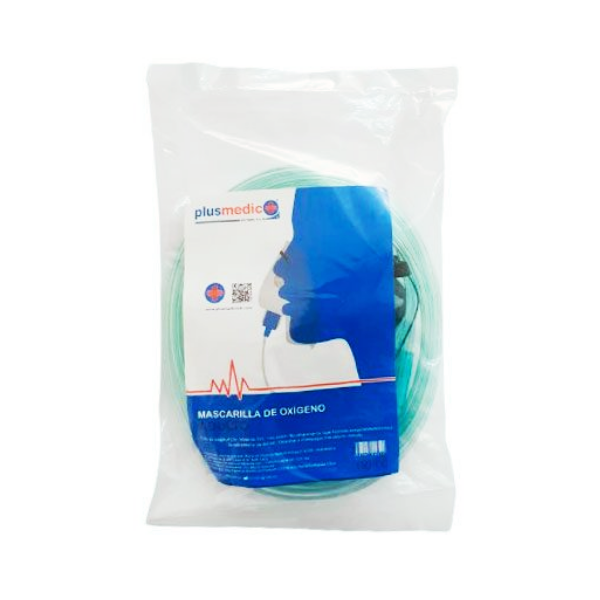 Mascarilla De Oxígeno Reservorio Adulto Plusmedic
