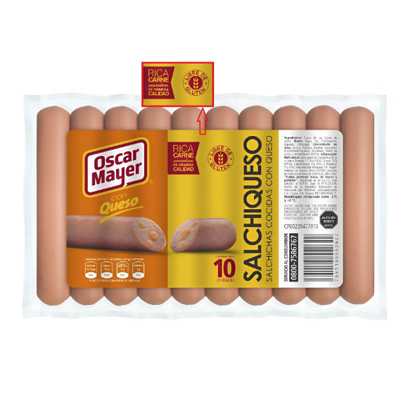 Oscar Mayer Salchiqueso X 10 Unidades