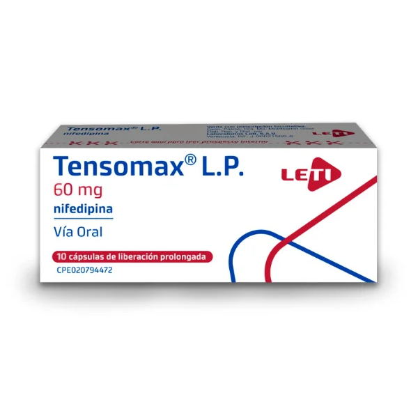 Tensomax L.P Nifedipina 60Mg X 10 Cápsulas  Leti