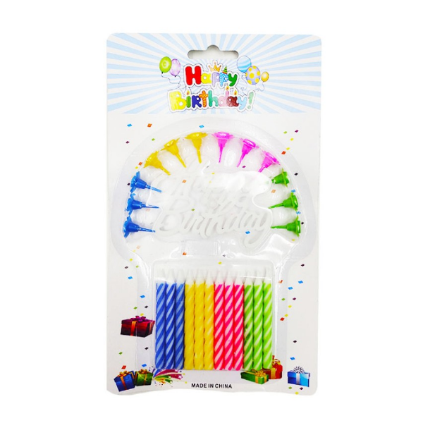 Vela Happy Party Ibros X12 Piezas Sf8167-97