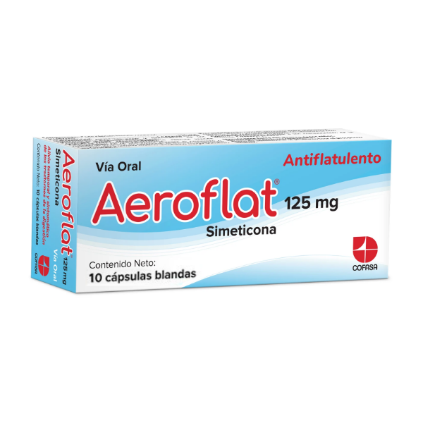 Aeroflat Simeticona 125Mg X 10 Cápsulas Cofasa