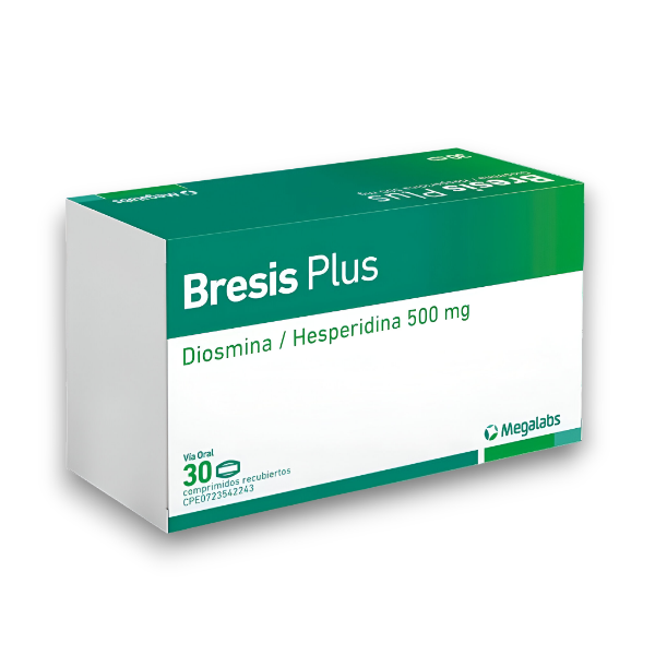 Bresis Plus Diosmina+Hesperidina 450Mg/50Mg X 30 Tabletas Megalabs