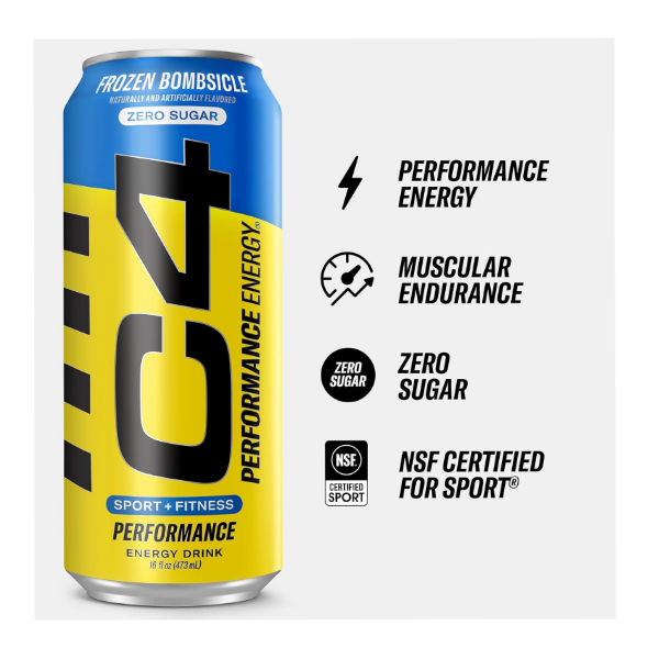 C4 Performance Energy Drink Frozen Sin Azúcar 473Ml - Imagen 2
