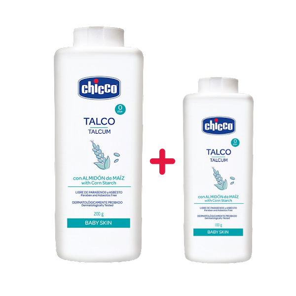 Chico Talco Con Almidon De Maiz Baby Skin 200Gr+100Gr 0M+