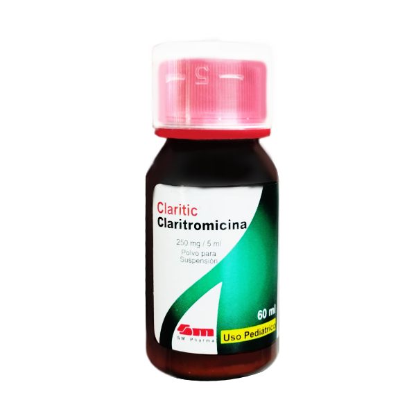 Claritic Claritromicina Suspensión Oral 250Mg/5Ml X 60Ml Sm Pharma
