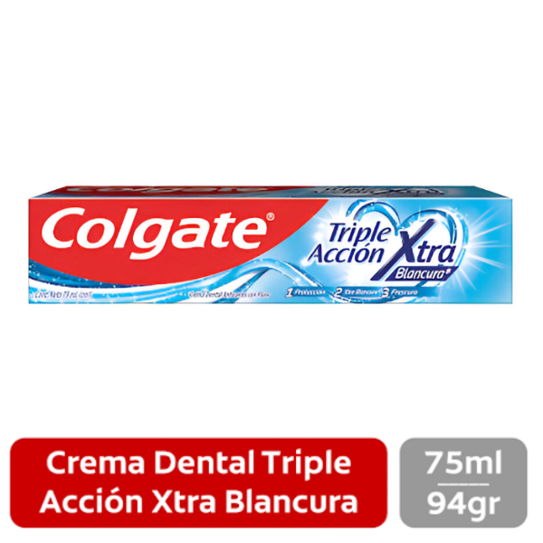 Colgate Crema Dental Triple Accion Xtra Blancura 75Ml