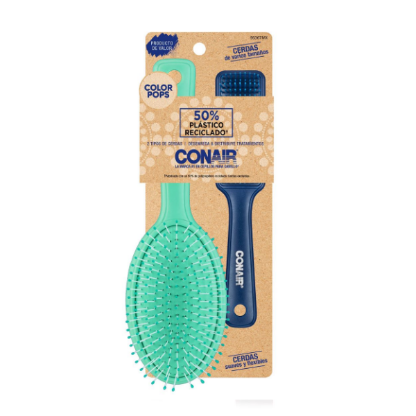 Conair Color Pops 2 Cepillos Azul