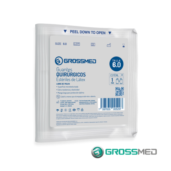 Guantes Quirúrgicos 6.0 X Unidad Grossmed