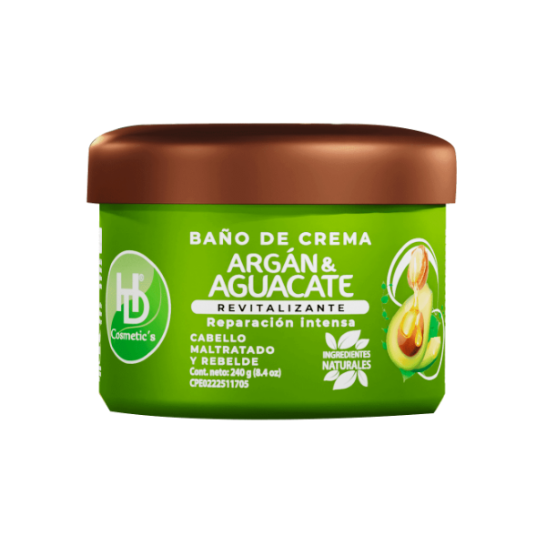 Hd Cosmetic Baño De Crema Argan & Aguacate Revitalizante 240Mg