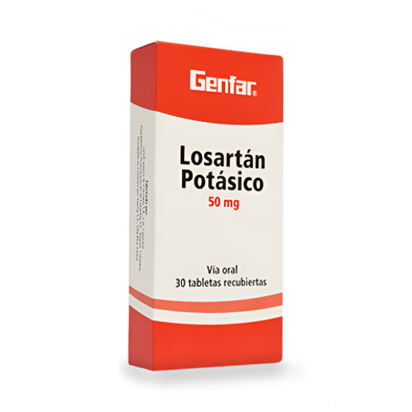 Losartán Potásico 50Mg X 30 Tabletas Genfar