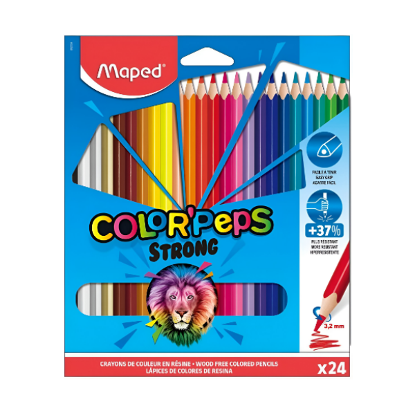 Maped Lapices De Colores/Colorpeps Strong X 24 Unidades