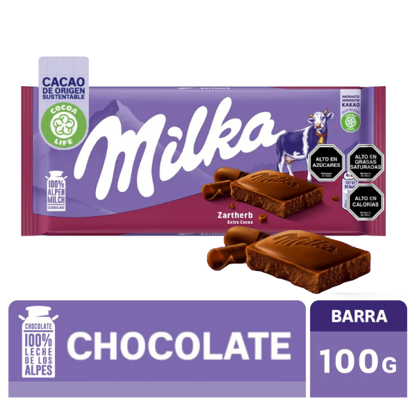 Milka Chocolate Zartherb 100Gr.
