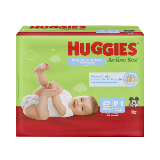 Huggies Pañal Active Sec Talla P X 25 Unidades