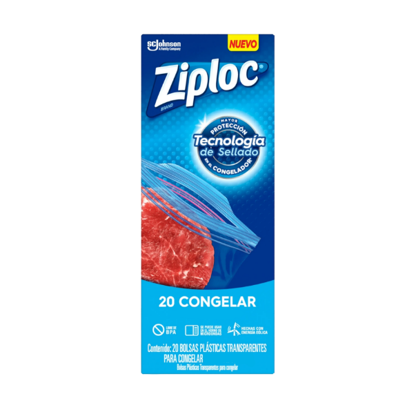 Sc-Johnson Ziploc Bolsas Para Congelador (17,7cmx12,7cm) X 20 Unidades.