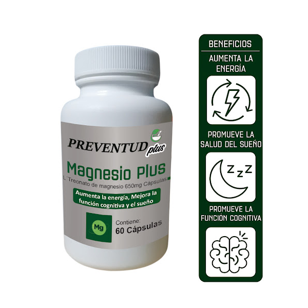 Magnesio Plus Treonato De Magnesio X 60 Cápsulas Preventud - Imagen 3