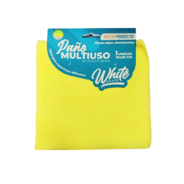 White House Paño Multiuso Microfibra 35X35Cm X 1 Unidad