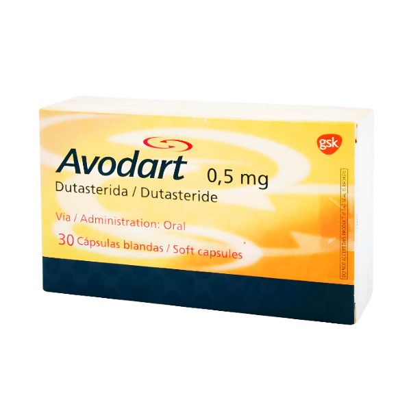 Avodart Dutasteride 0.5Mg X 30 Cápsulas Blandas Gsk