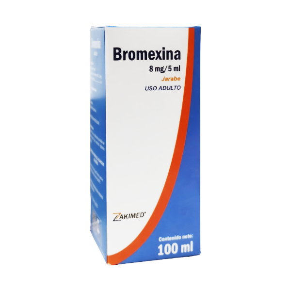 Bromexina Jarabe Adulto 8Mg/5Ml X 100Ml Zakimed
