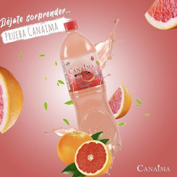 Canaima Agua Saborizada Toronja Sin Azúcar 600Ml - Imagen 2