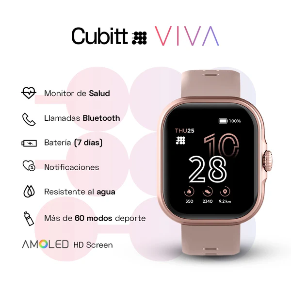 Cubitt Reloj Viva Rose Gold Smartwatch Ct-Viva5 - Imagen 3