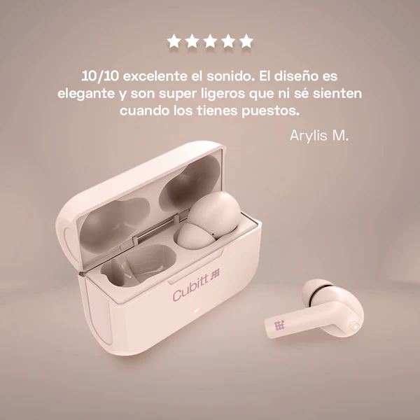 Cubitt True Wireless Audifono Gen 2 Pink Cteg2-5 - Imagen 6