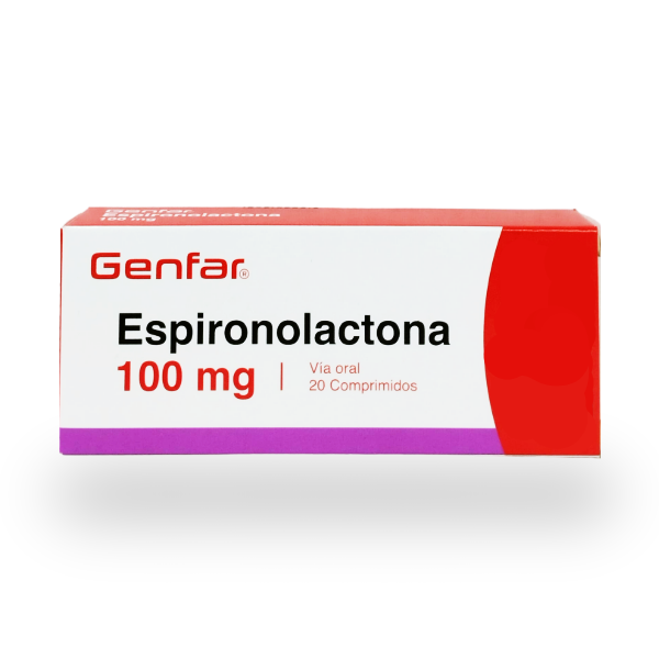Espironolactona 100Mg X 20 Comprimidos Genfar