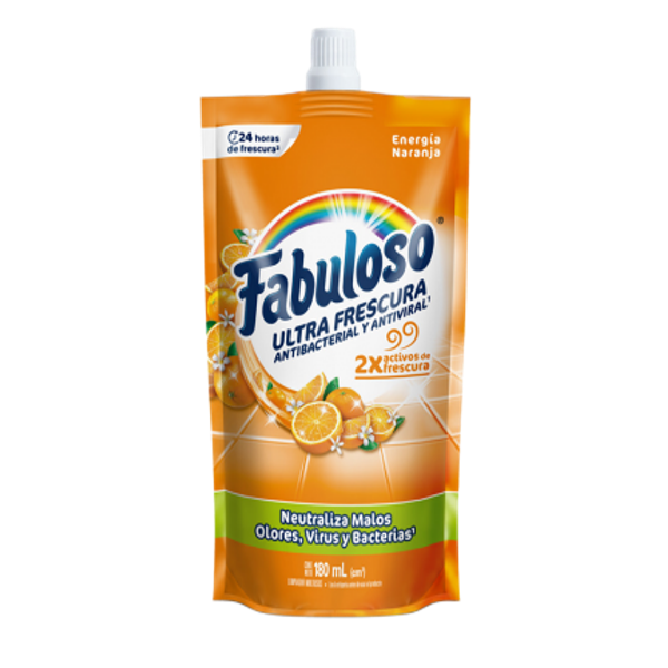 Fabuloso Antibacterial Antiviral Ultra Frescura Energia Naranja 180Ml