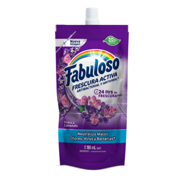 Fabuloso Antibacterial Antiviral Ultra Frescura Fresca Lavanda. 180Ml