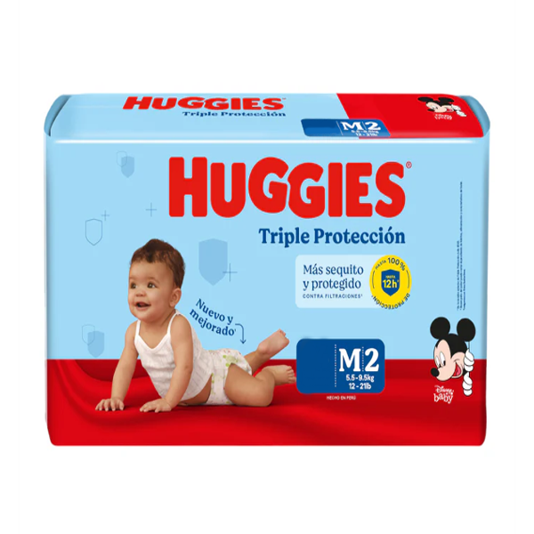 Huggies Pañal Triple Proteccion Talla M X 20 Unidades